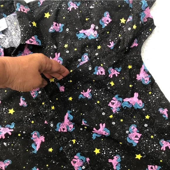 My Little Pony shirt button down short sleeve; men’s small unisex